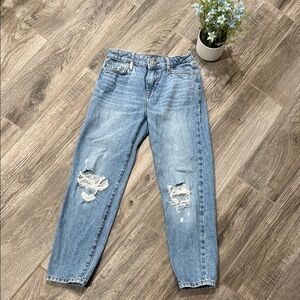 Classic Blue Distressed Girls Jeans